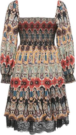 Alice & Olivia Abito corto con stampa paisley - Toni neutri