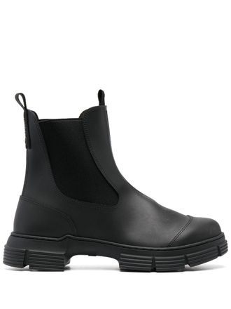 Ganni Citty slip-on ankle boots - Black