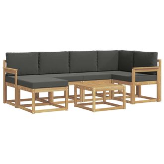 vidaXL Conjunto De Sof&aacute;s De Exterior 7 Pcs Blanco Y Antracita Vidaxl