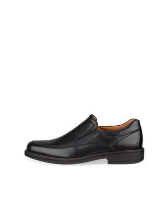 Ecco Mens Holton Apron Toe Slip On Leather Shoe In Black