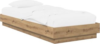 vidaXL Estructura De Cama De Suelo Roble Artisan 80 X 200 Cm Vidaxl