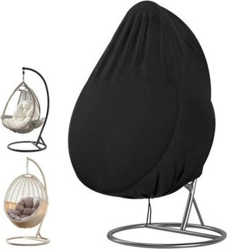 OEM Housse Protection Fauteuil Suspendu - Tissu Oxford 210d Impermeable - Pour Jardin Ext&eacute;rieur - 190 X 115 Cm - Noir