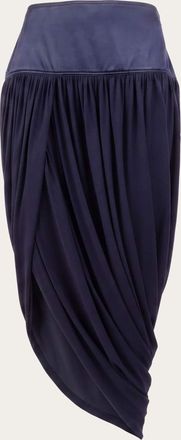Ferragamo Women Gathered skirt with peplum waist Blue