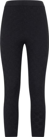 Gucci Leggings, female, Black, Size: M GG Jacquard Elastic Leggings
