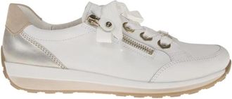Ara Daytonacalf Wit/Camel Stijlvolle Sneakers - Dames - Sneakers - Wit - 37 EU - Leer - Schoenen