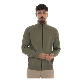 HUGO BOSS Zip Cardigan with Side Logo