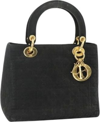 Dior Pre-owned Handbags, female, Black, Size: ONE SIZE Pre-owned Vintage Nylon Hand Bag
