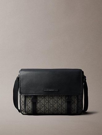 Calvin Klein Schoudertas met embleem en jacquard met logo