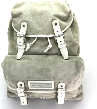 Bally Beige Suede Leather Backpack (Pre-Owned)