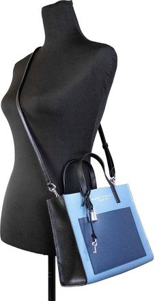 Marc Jacobs Colorblock Pebbled Leather Top Handle Bag - Blue