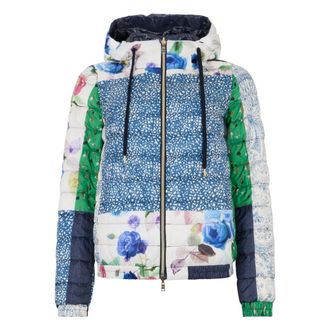 Herno Winter Jackets, female, Multicolor, Size: 2XL Padded jacket with patchwork designs
