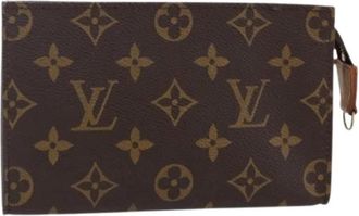 Louis Vuitton Pre-owned Canvas Pouch - Dames - Vintage Clutch - Bruin - ONE Size - Vintage