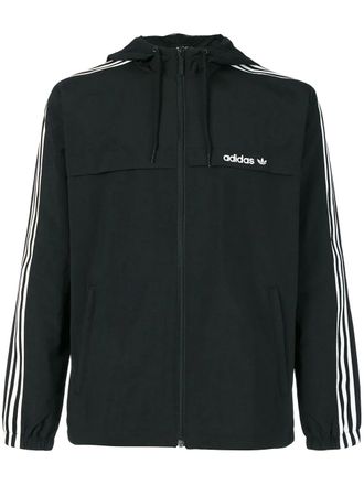 adidas Adidas Originals three stripe windbreaker jacket - Black