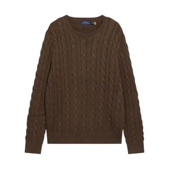 Polo Ralph Lauren Jersey de punto trenzado - Knitwear - Hombre - Marr&oacute;n - 2XL