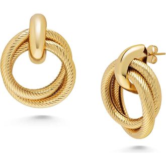 Nialaya Double Hoop Earrings in Gold at Nordstrom