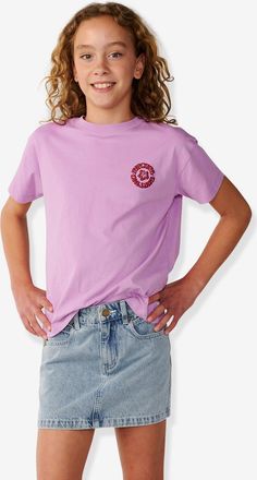 Rip Curl T-Shirt SURF PUFF, Print vorn und hinten RIP CURL rosa