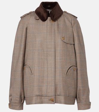 Blaz&eacute; Milano Blaz&eacute; Milano Chausie checked virgin wool jacket