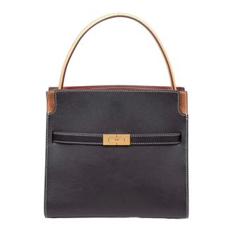 Tory Burch Tassen, Dames, Zwart, ONE Size, Katoen, Small Lee Radziwill Double Bag