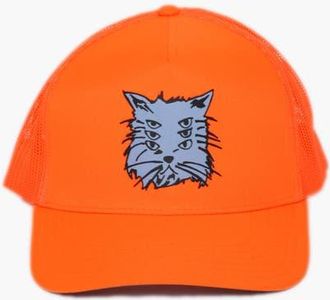 The Celect Cat Head Trucker Cap in Orange at Nordstrom