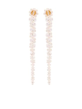 Simone Rocha crystal-embellished dangle earrings - Pink