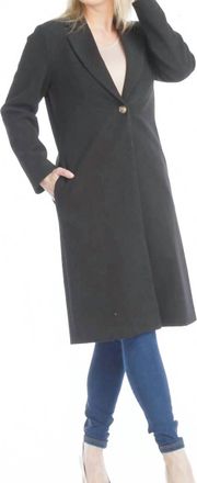 Papillon Betty Lapel Coat In Black
