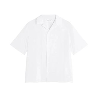 Maison Kitsun&eacute; Short Sleeve Shirts, male, White, Size: S Bali Resort Shirt
