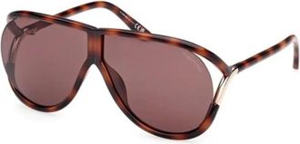 Tom Ford Stijlvolle Zonnebril Ft 1197 Axel - Dames - Zonnebrillen - Bruin - 65 MM - Accessoires