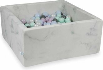 OEM Piscina Seca 90x90x40 M&aacute;rmol Con 400 Bolas: Menta Claro, Rosa Claro Perla, Azul Claro Perla, Perla, Gris