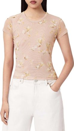 AllSaints Ellie Mesh T-Shirt in Empoli Pop Pink at Nordstrom, Size 10 Us