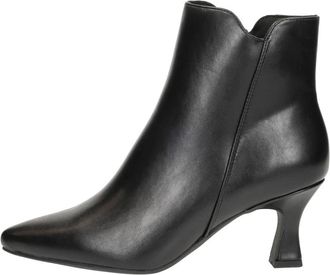 Marco Tozzi Enkellaarsjes Hak - Dames - Laarzen met Hak - Zwart - 36 EU - Schoenen