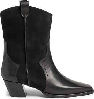 Castaner 40 mm suède leren laarzen met Western-stijl - Zwart