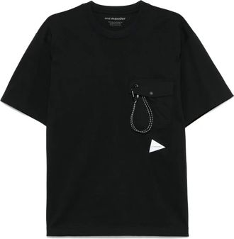 And Wander T-shirt con logo - Nero