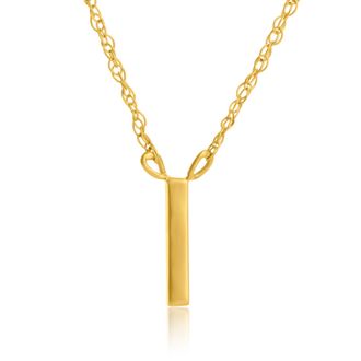 MAX + STONE 14K Yellow Gold Small Initial Necklace