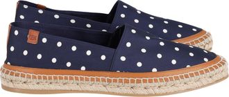 Gabriela Hearst Pre-owned Womens Alba Polka-Dot Espadrilles in Navy Blue Satin - Size 40.5 EU/IT