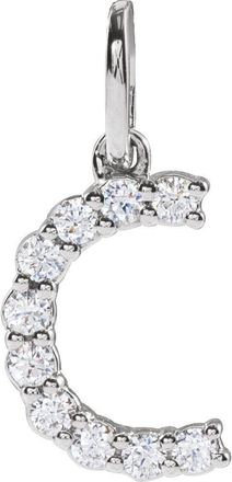 Diamond2Deal 14k Gold 1/6ct Lab-Grown Diamond Initial C Pendant