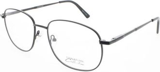 Signature Unisex Black Rectangular Eyeglass Frames 1124Black57