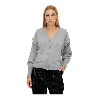 Federica Tosi Cardiganen - Dames - Vesten - Grijs - XS - Wol - Truien & Vesten