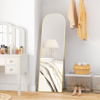 No Brand Espejo De Pie Moderno Con Arco, 50x170 Cm, De Cuerpo Entero, Para Colgar En La Pared O De Pie, Con Marco Y Soporte De Aleaci&oacute;n De Aluminio, Ideal Para