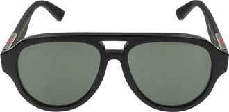 Gucci Sunglasses, male, Black, Size: 55 MM Gg2088S Aviator Sunglasses