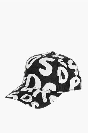 Dsquared2 Printed Denim Baseball Cap POP 80S size One Size