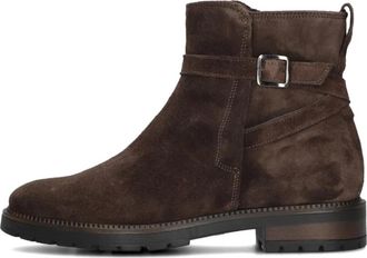 Notre-V Bruine Enkellaarsjes - Dames - Enkellaarsjes - Bruin - 38 EU - Leer - Schoenen