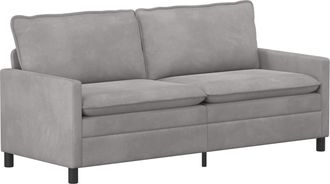 vidaXL Sof&aacute; Gris Claro 196 X 81 X 87,5 Cm Terciopelo Vidaxl