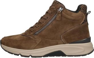 Gabor Rollingsoft High veterboot - Dames - Veterlaarzen - Bruin - 41 EU - Leer - Schoenen