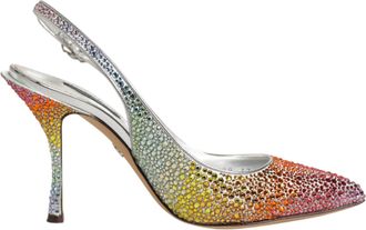 Dolce & Gabbana Multicolor Sequin Slingback Pumps Womens Shoes