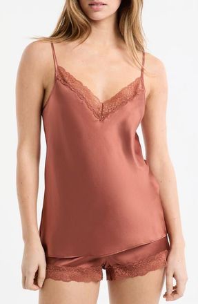 Etam Milky Silk Camisole in Dune at Nordstrom, Size X-Small
