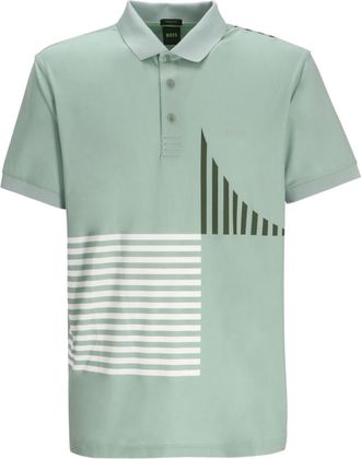 HUGO BOSS Green Regular Fit Logo Polo
