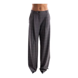Marella Mlscarena Wijde Broek - Dames - Broeken - Grijs - Maat: S Viscose