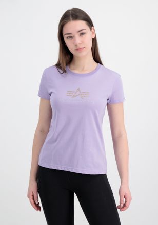 Alpha Industries T-Shirt ALPHA INDUSTRIES Crystal T-Shirt W, Damen, Gr. XS, lila (pale violet), Obermaterial: 100% Baumwolle, Shirts T-Shirt
