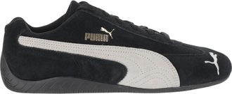 Puma Leren Vetersneakers Unisex Zwart Wit - Heren - Sneakers - Zwart - 42 EU - Leer - Schoenen