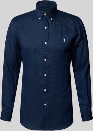 Polo Ralph Lauren Slim Fit Freizeithemd aus reinem Leinen in Marine, Gr&ouml;&szlig;e XXL
